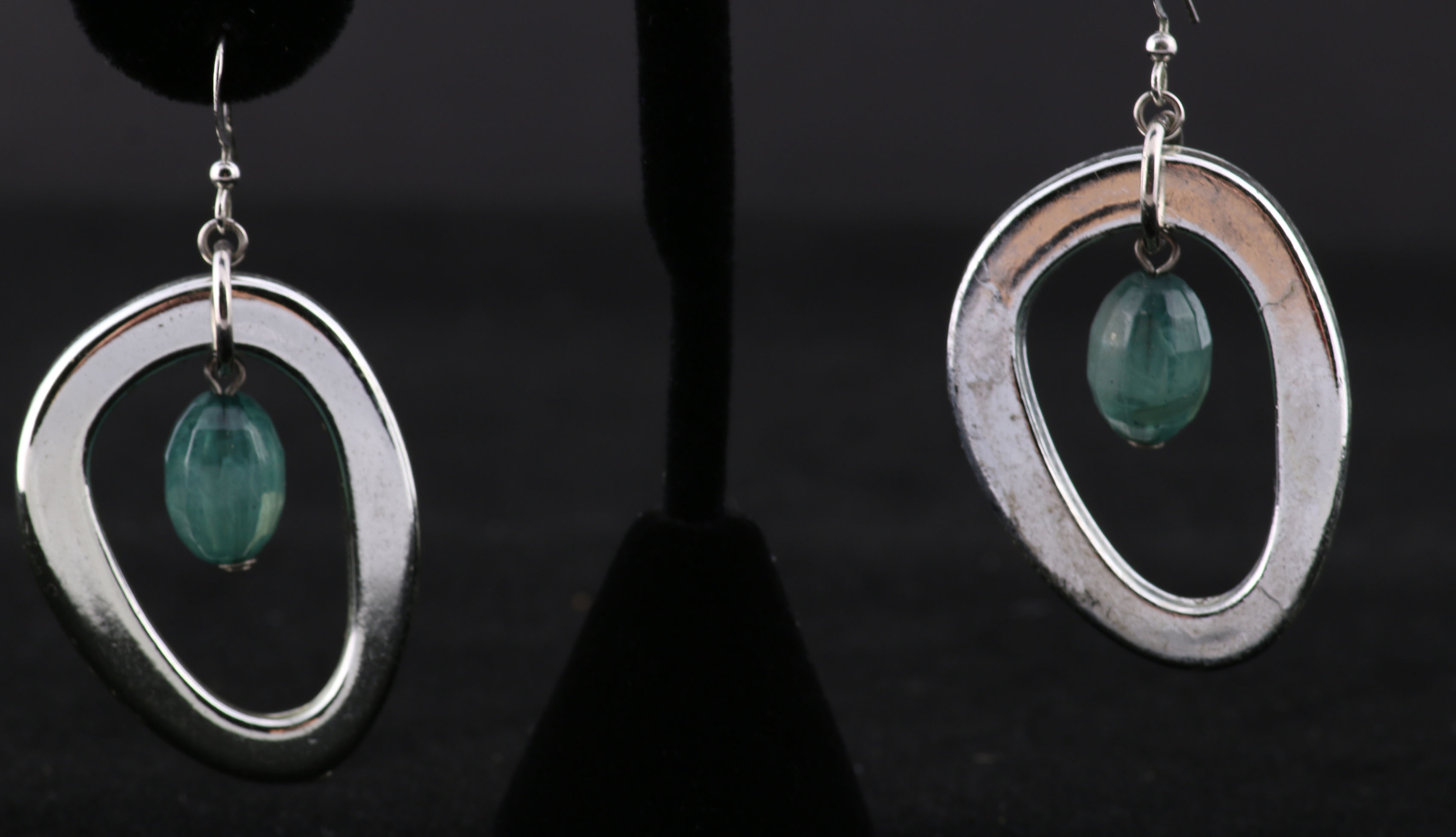 Collection of Jewelry in Silver Tone, Green and Blue