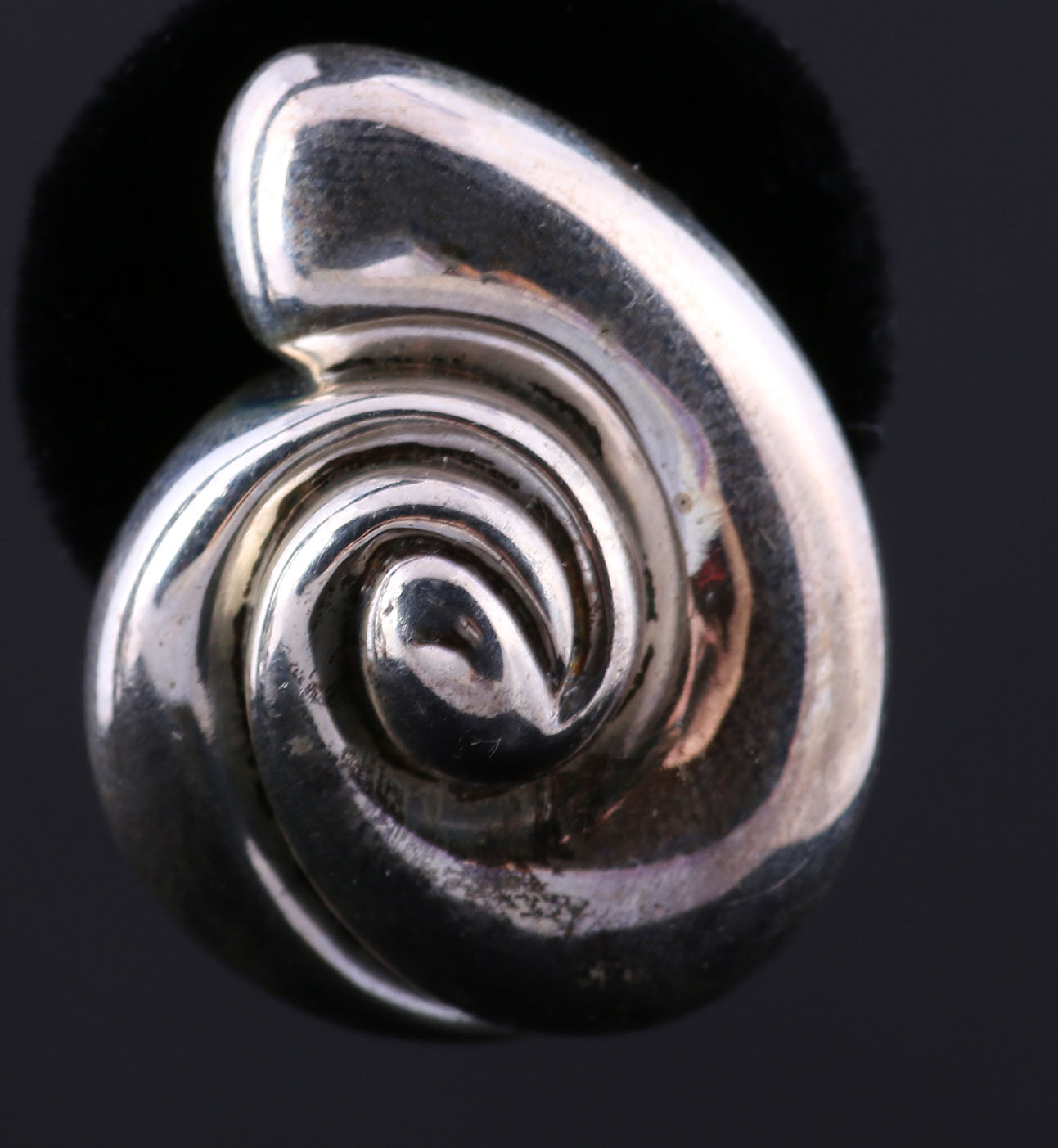 Elizabeth Errico Sterling Silver Nautilus Clip-On Earrings