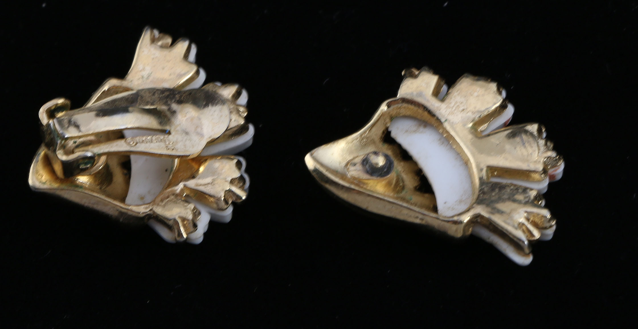 Collection of Black, White, and Gold Tone Jewelry