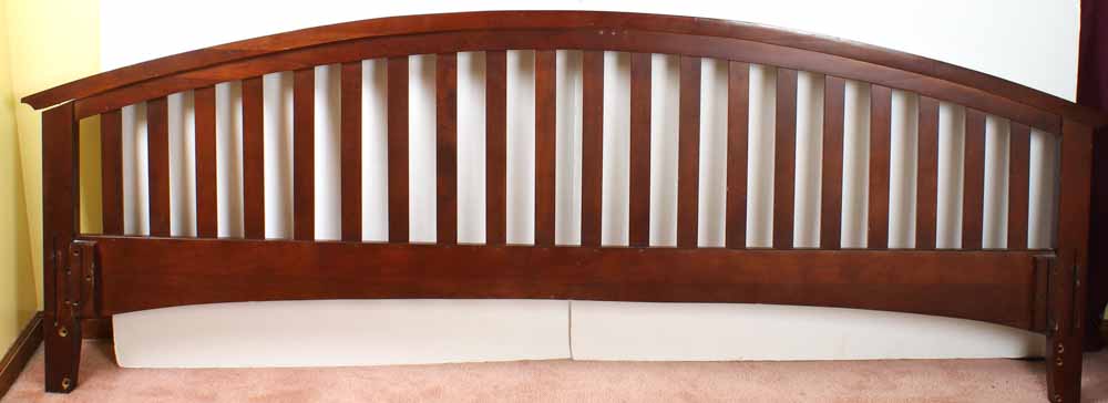 Mission Style King Size Mahogany Headboard