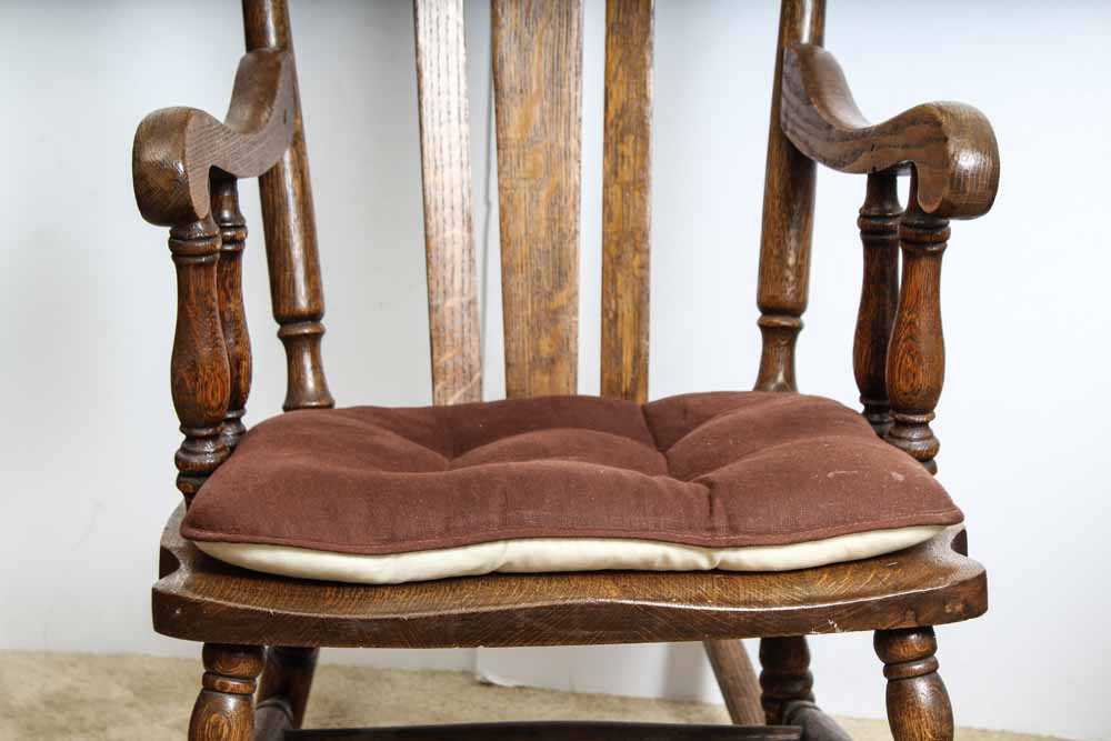 Antique Scottish Oak Rocking Chair