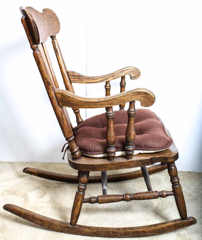Antique Scottish Oak Rocking Chair