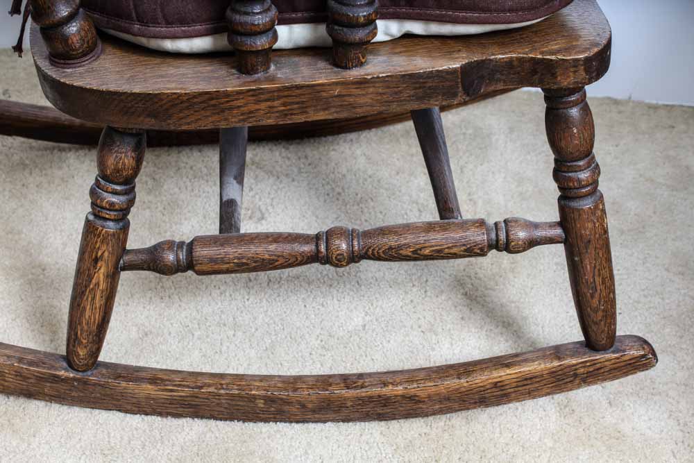 Antique Scottish Oak Rocking Chair