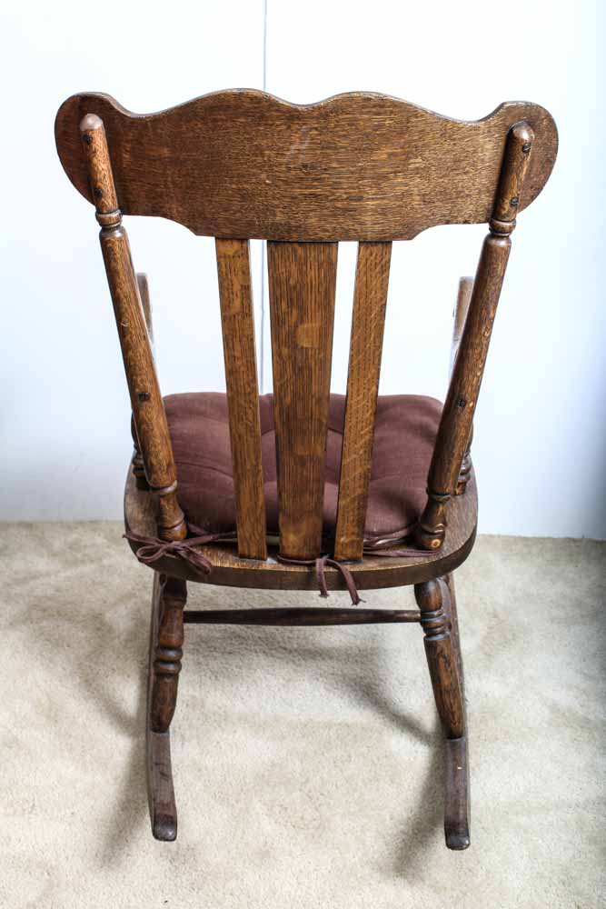 Antique Scottish Oak Rocking Chair