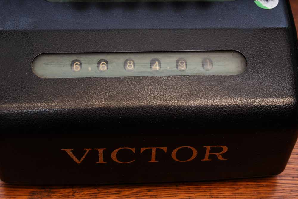 Vintage Office Machines Featuring Victor Comptometer