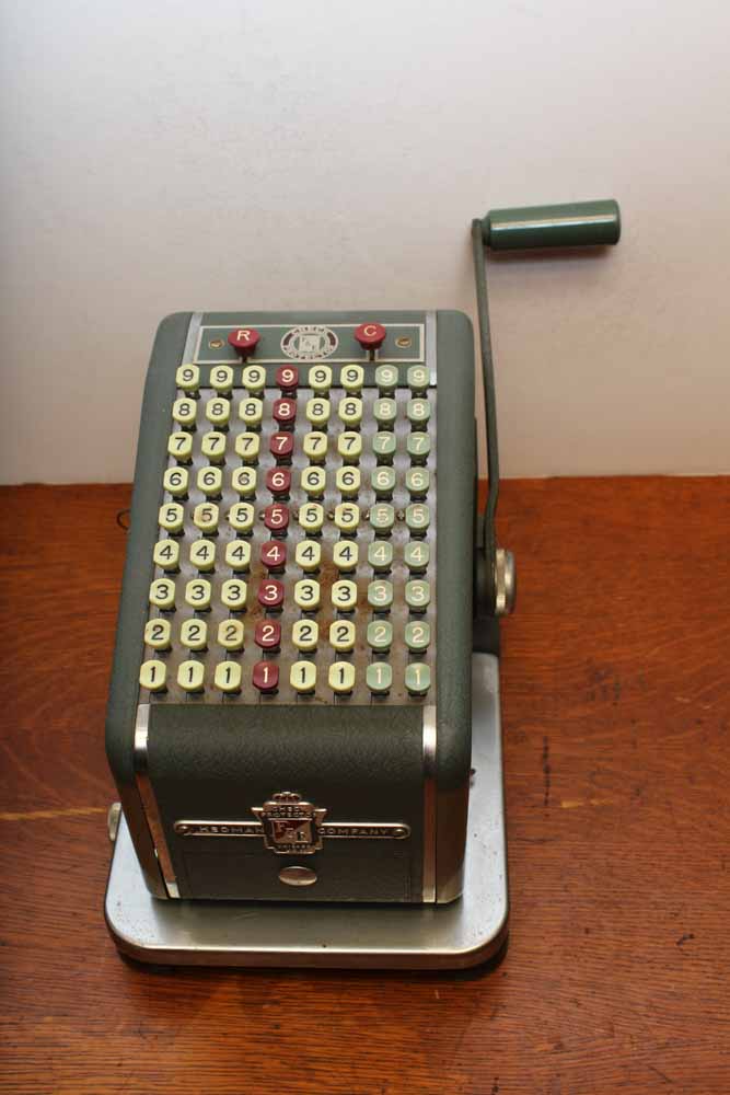Vintage Office Machines Featuring Victor Comptometer