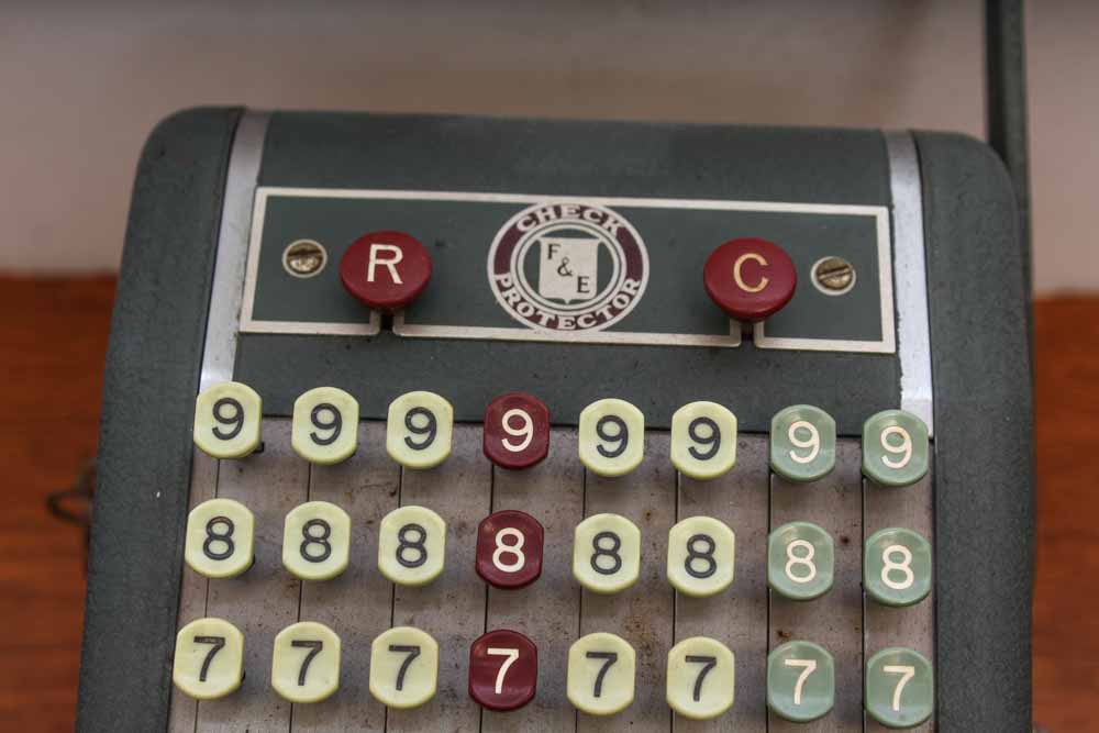 Vintage Office Machines Featuring Victor Comptometer