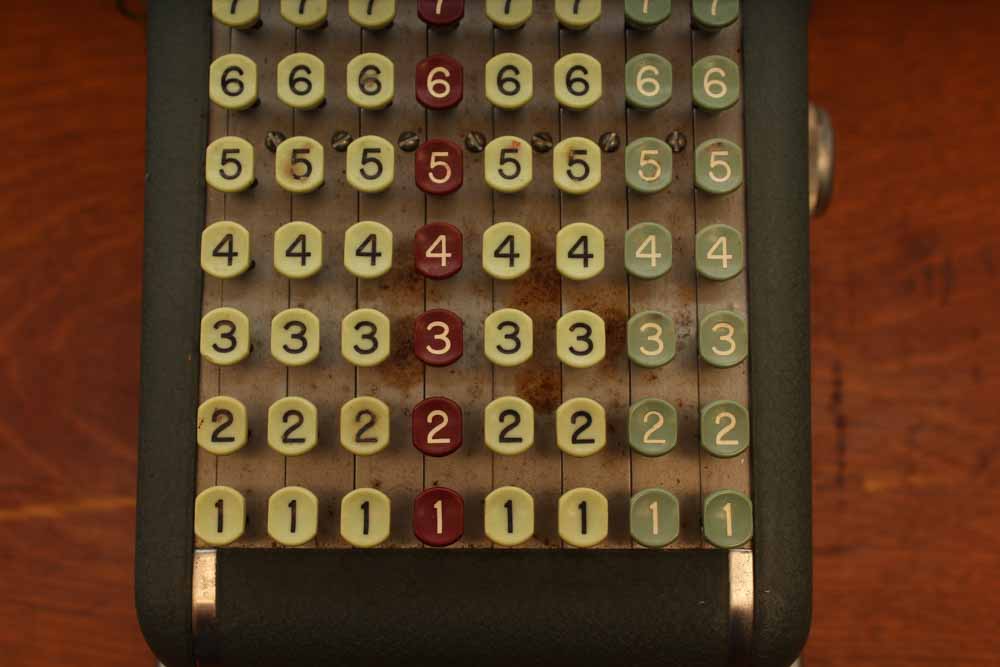 Vintage Office Machines Featuring Victor Comptometer