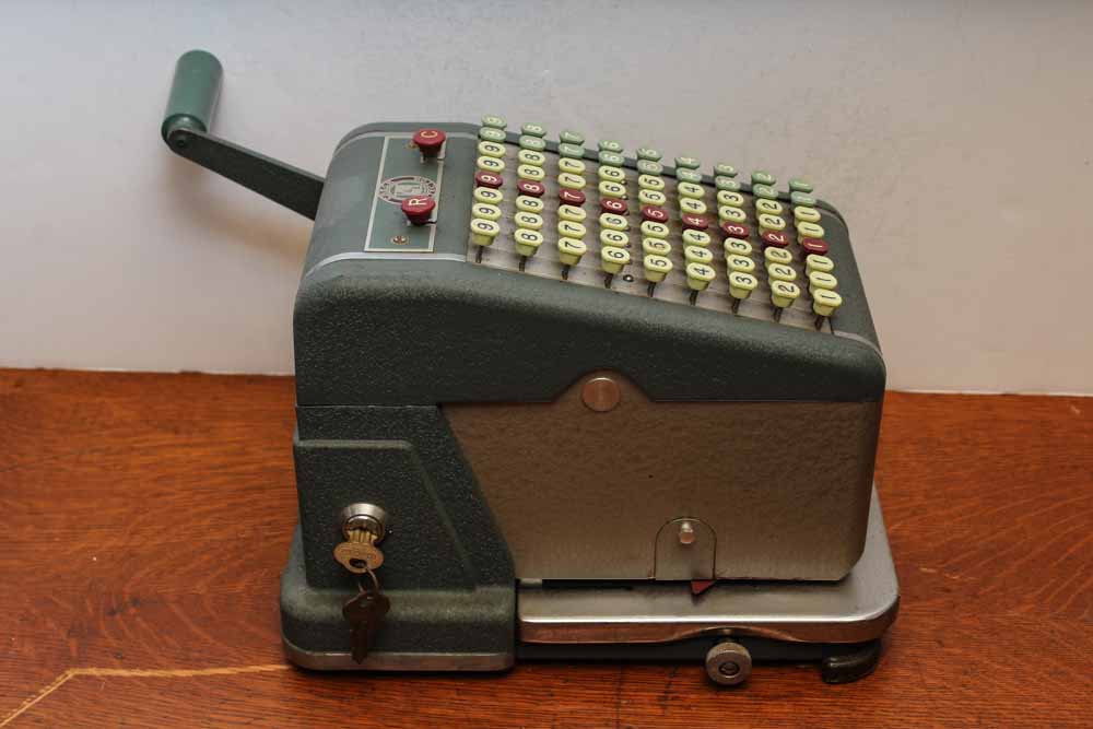 Vintage Office Machines Featuring Victor Comptometer