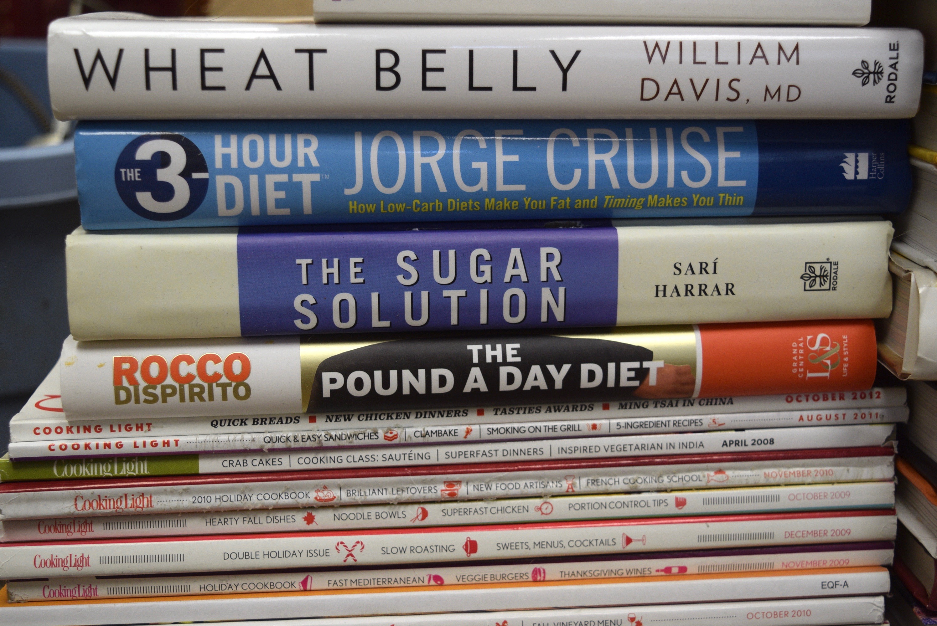 Collection of Diet Cookbooks Including Cooking Light