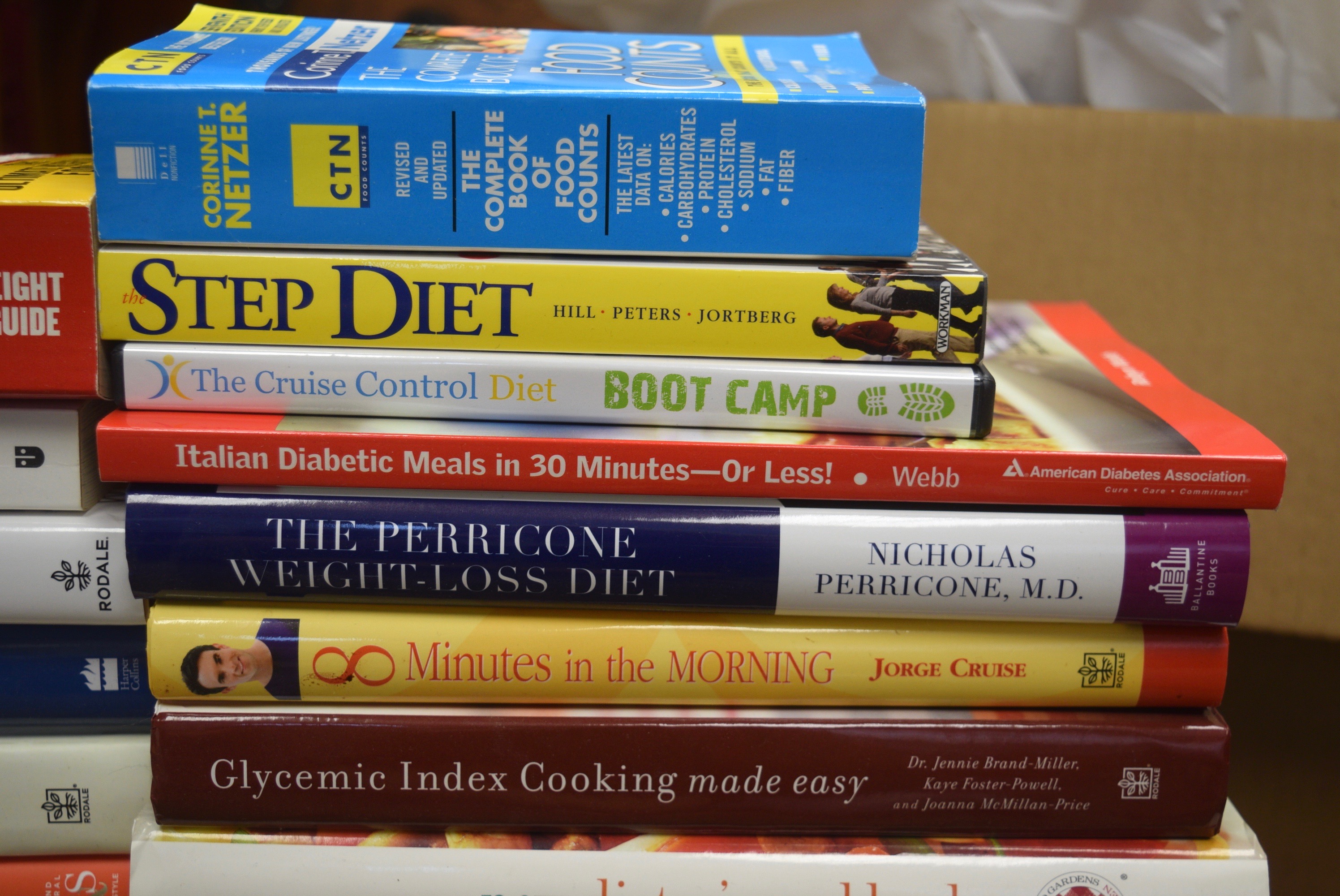 Collection of Diet Cookbooks Including Cooking Light