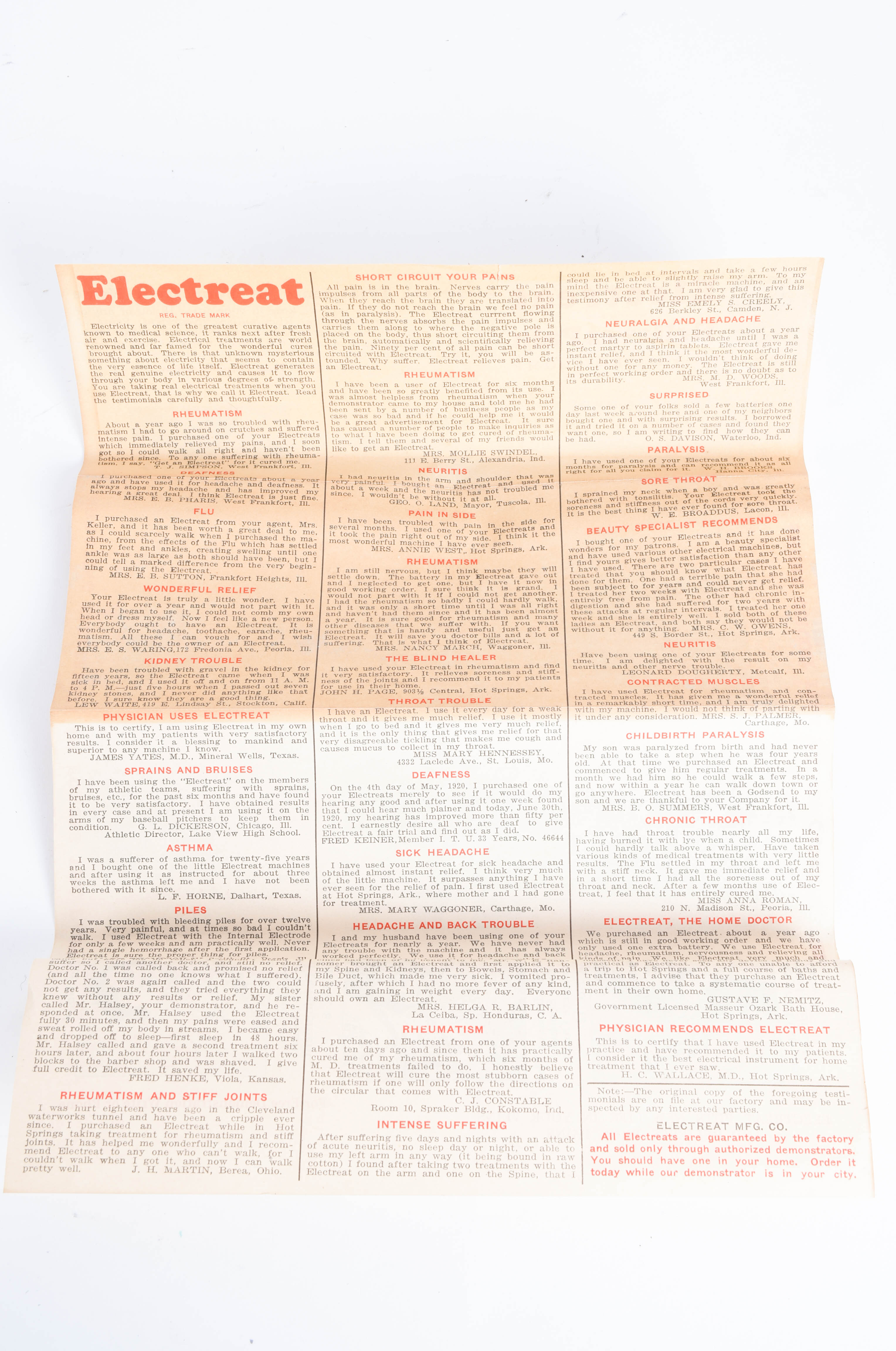 Vintage Electreat 'Quack-Medicine' Device