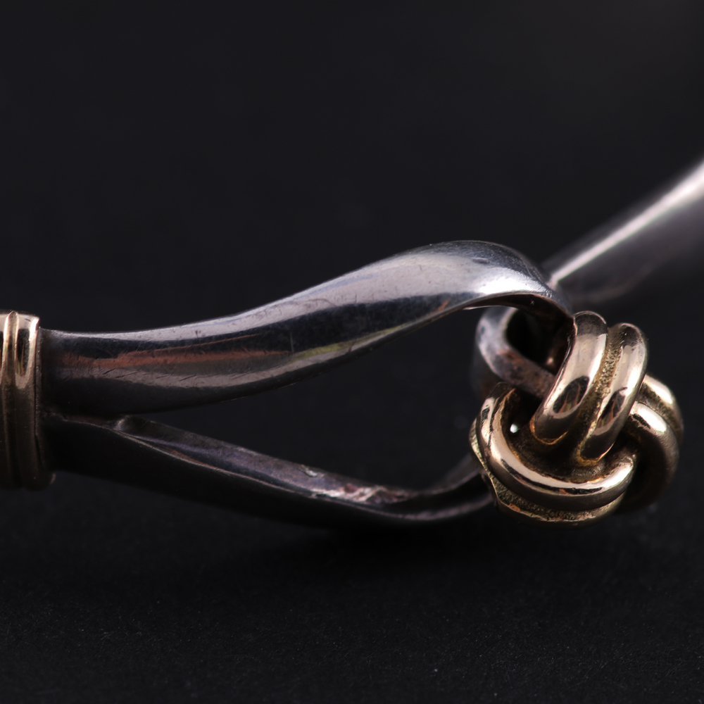 14K Yellow Gold and Sterling Silver Bracelets