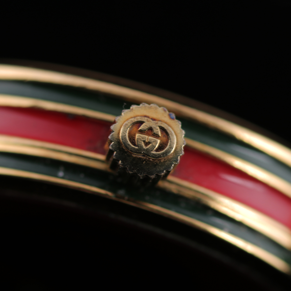 Vintage 1980s Gucci Stack Watch with Lizard Band 2000QL