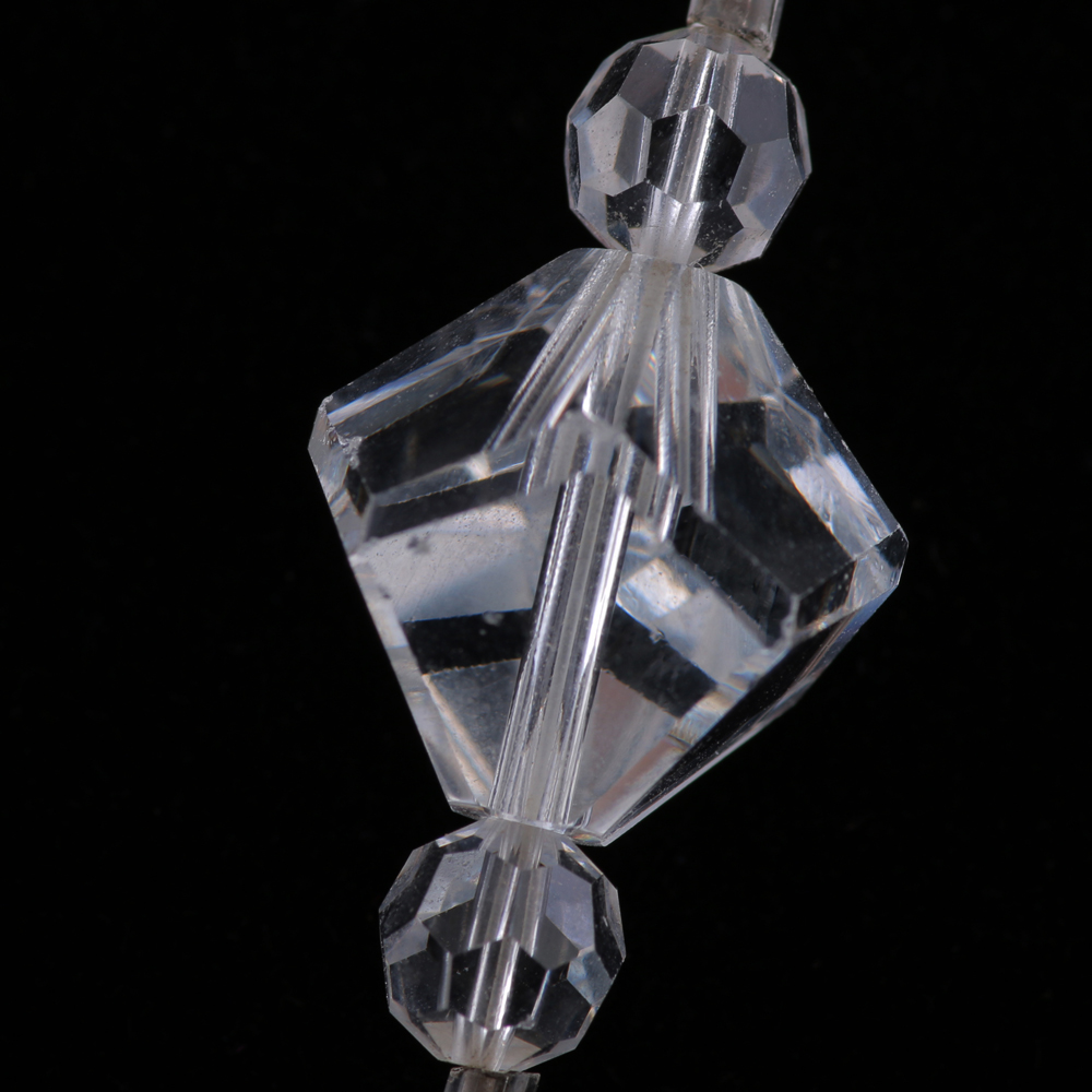 Clear Glass Beaded Necklace