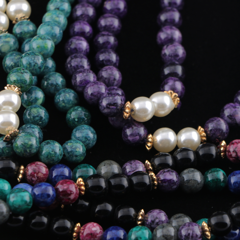 Collection of Colorful Beaded Necklaces