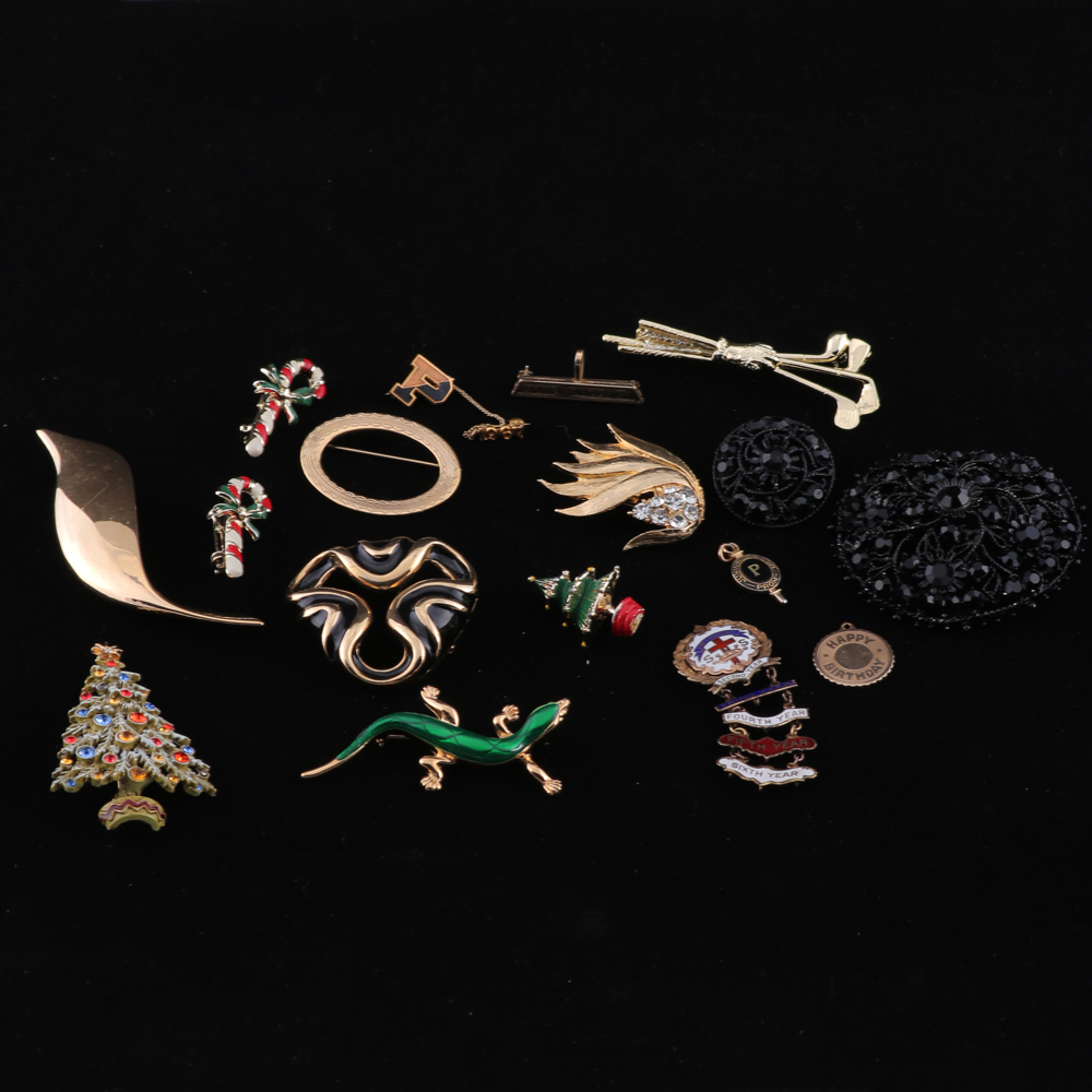 Assorted Costume Brooches and Pendants