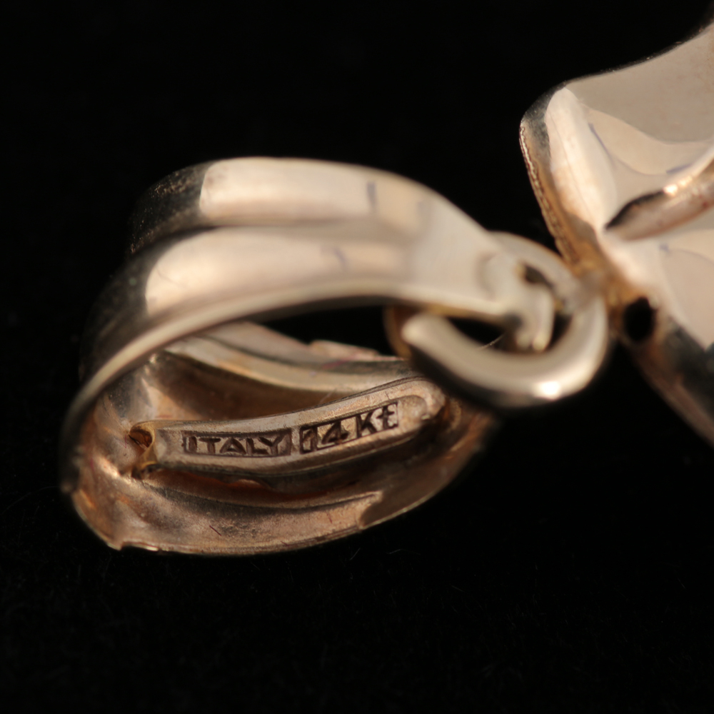 14K Yellow Gold Swordfish Pendant