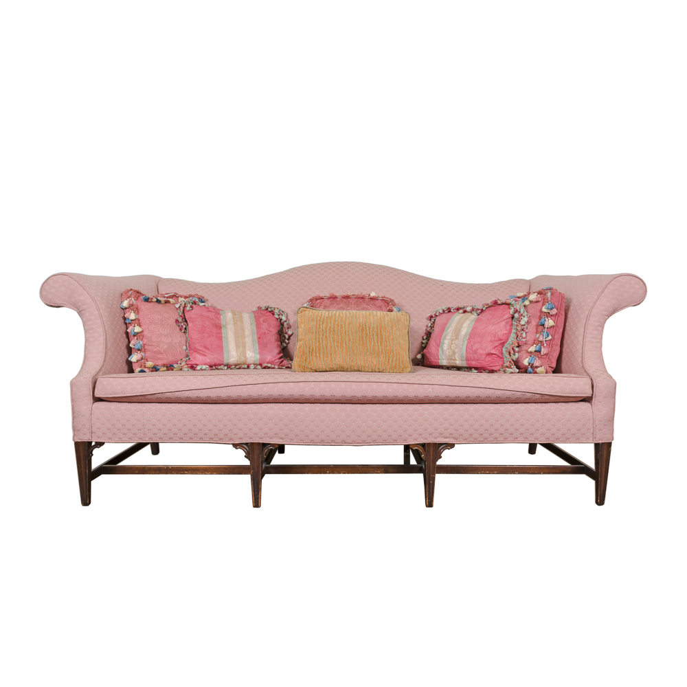 Hepplewhite Style Camelback Sofa