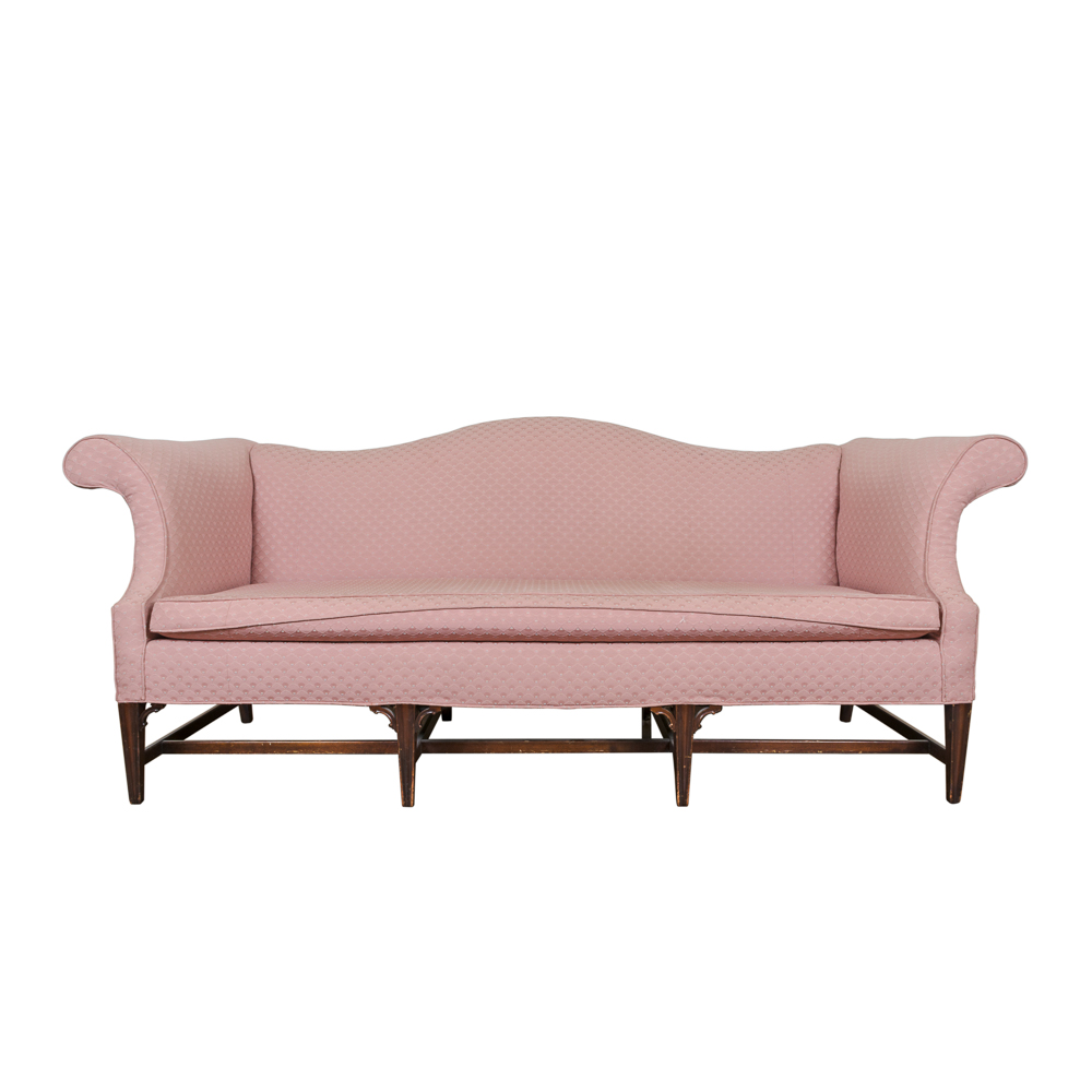 Hepplewhite Style Camelback Sofa