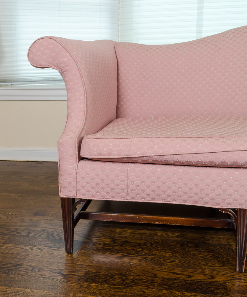 Hepplewhite Style Camelback Sofa