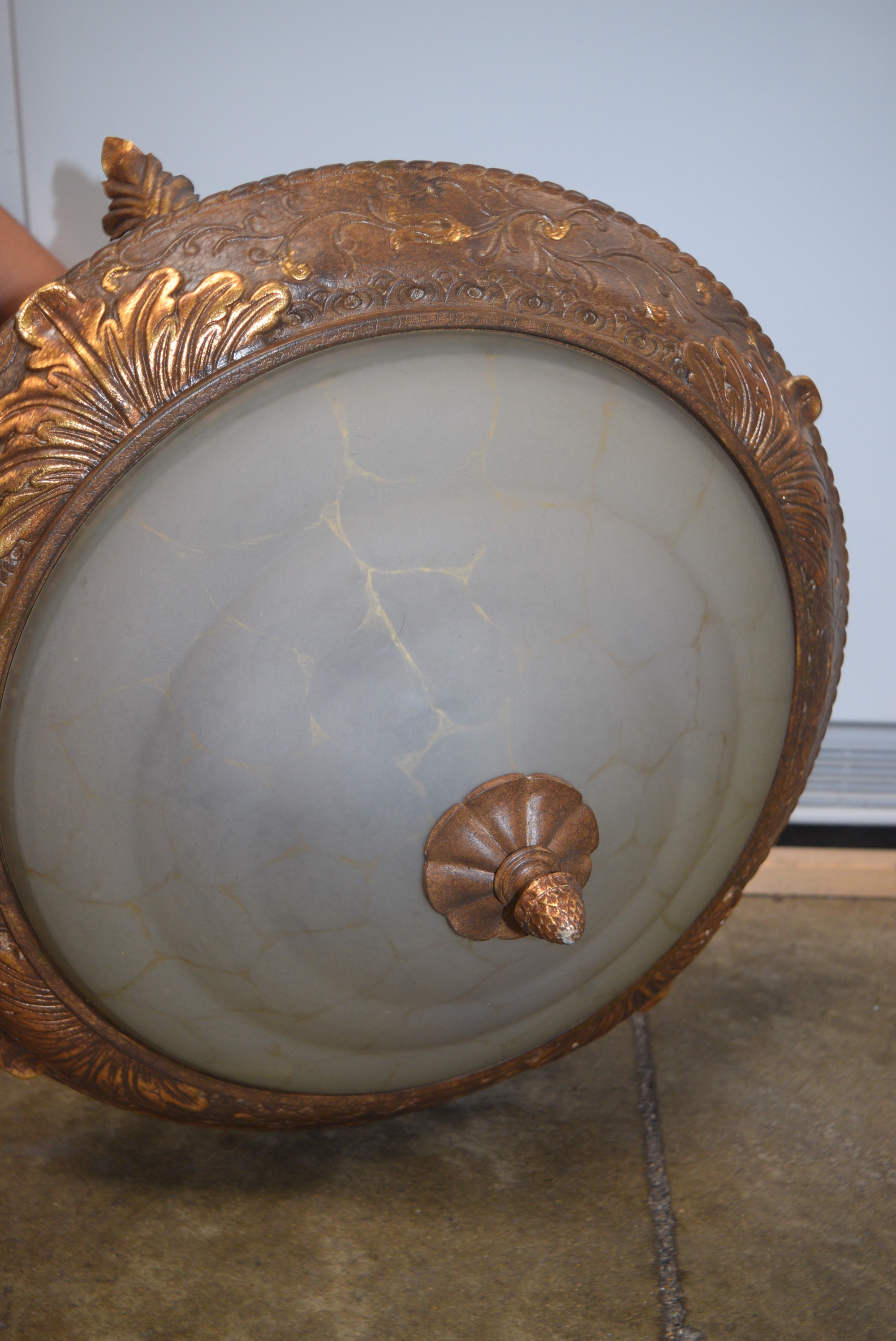 Brown and Gold Light Fixture