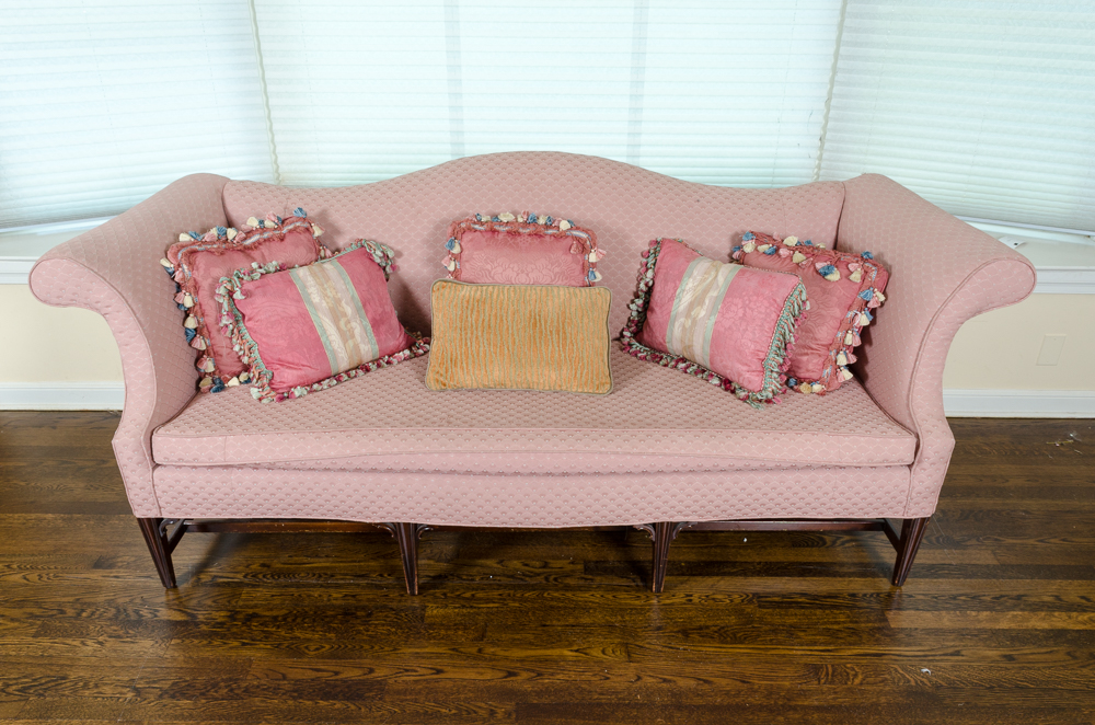 Hepplewhite Style Camelback Sofa