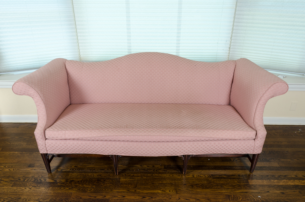 Hepplewhite Style Camelback Sofa