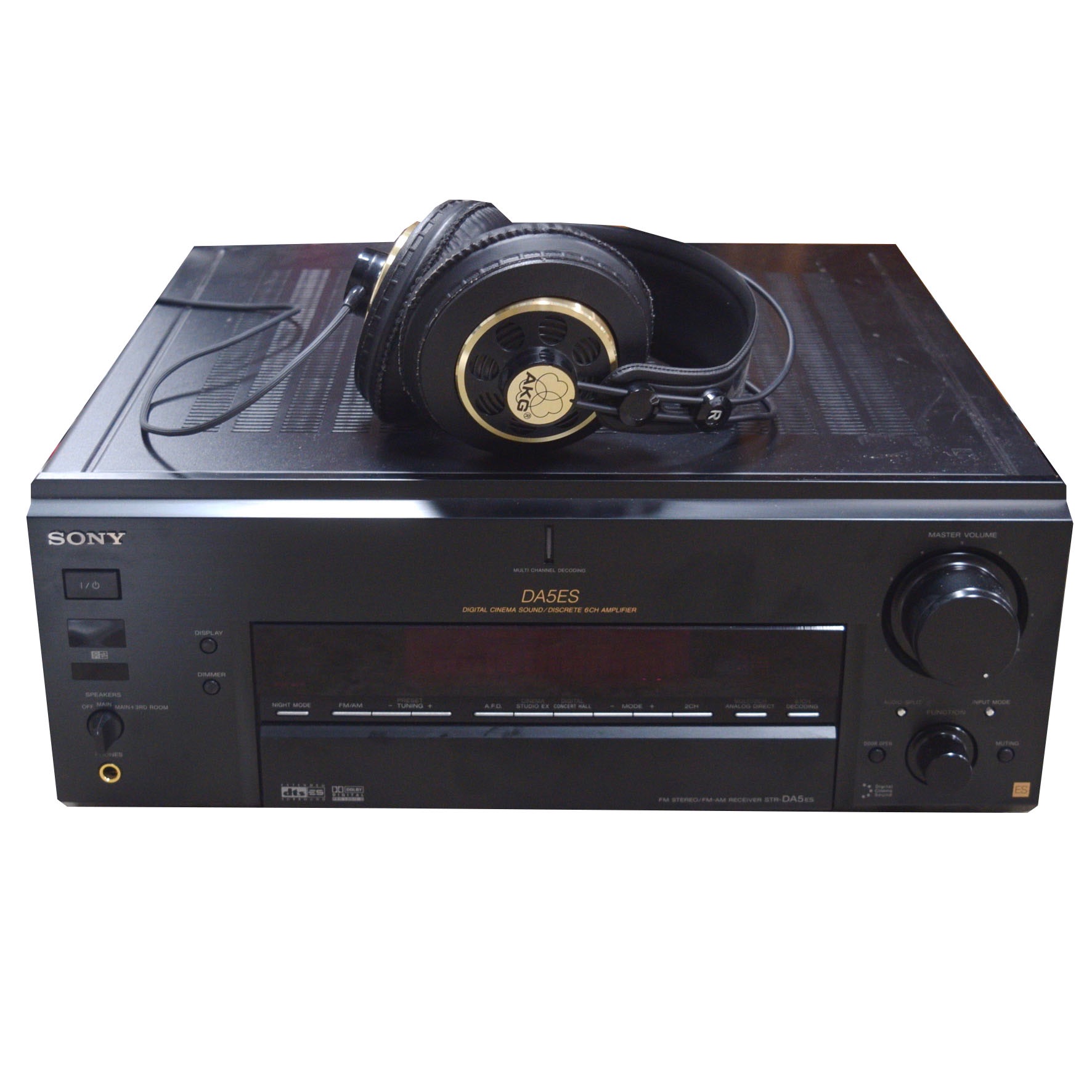 Sony FM-AM Stereo Receiver and AKG Headphones