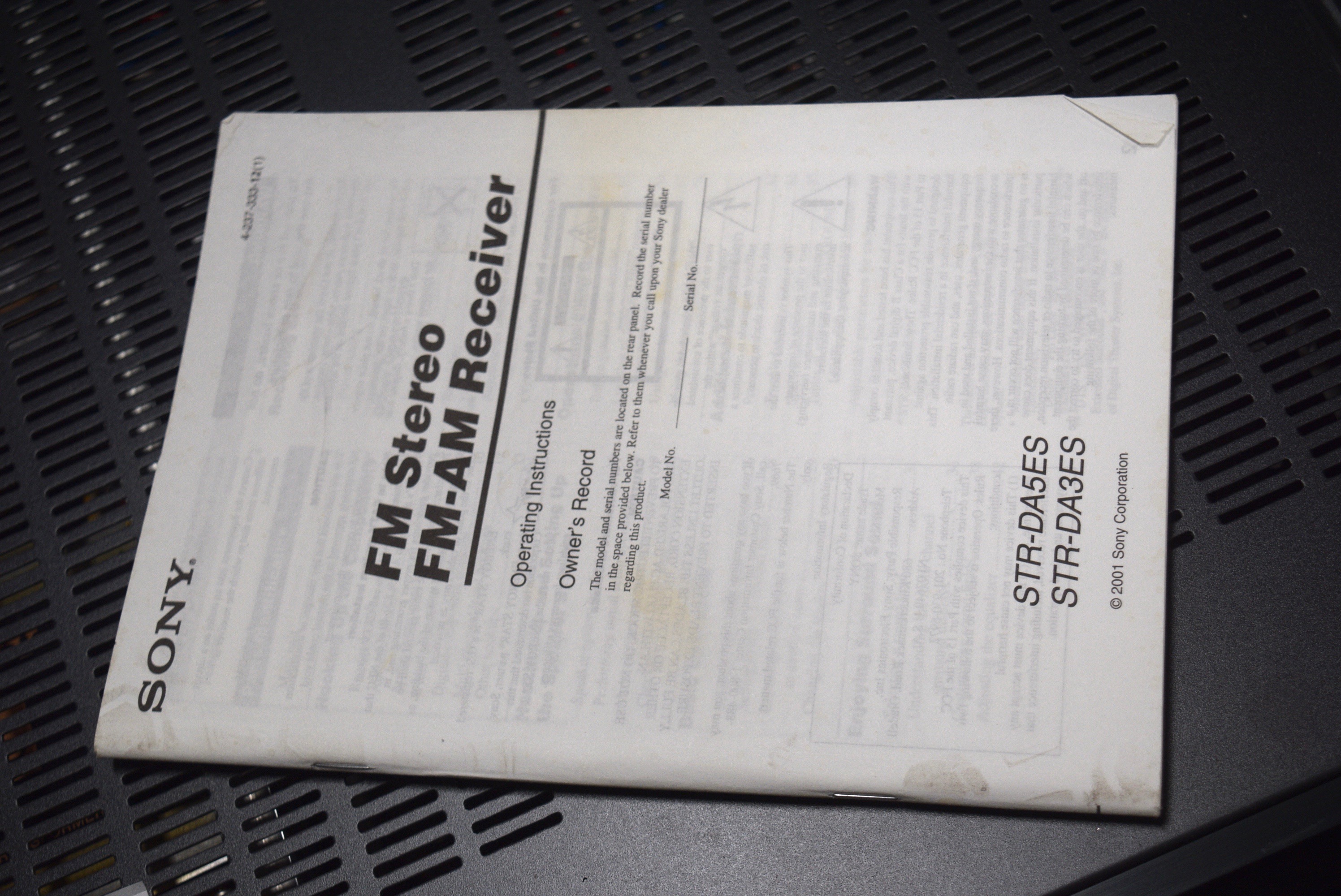 Sony FM-AM Stereo Receiver and AKG Headphones