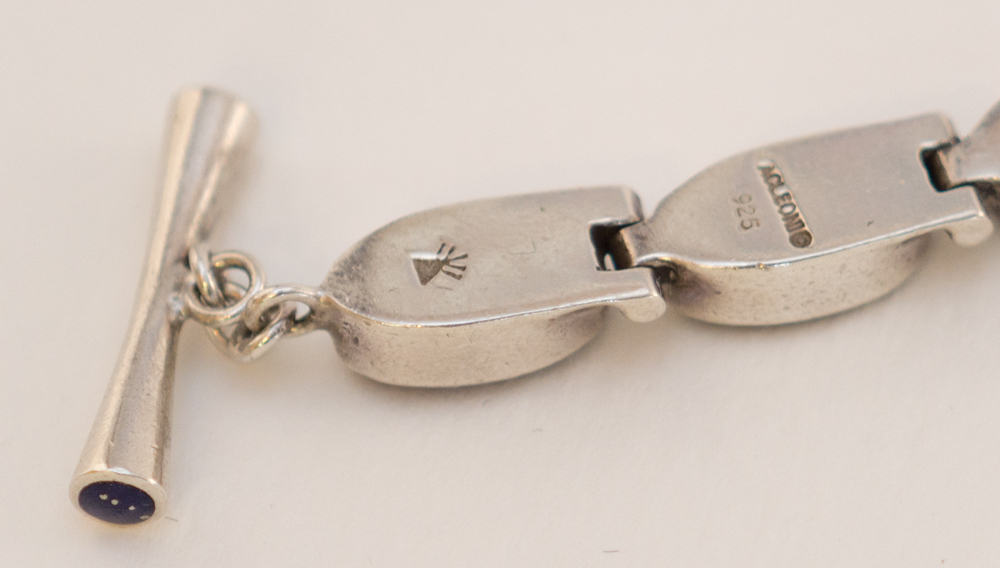 Sterling Silver and Lapis Bracelet