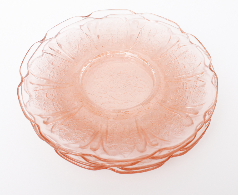 Collection of Pink Depression Glass