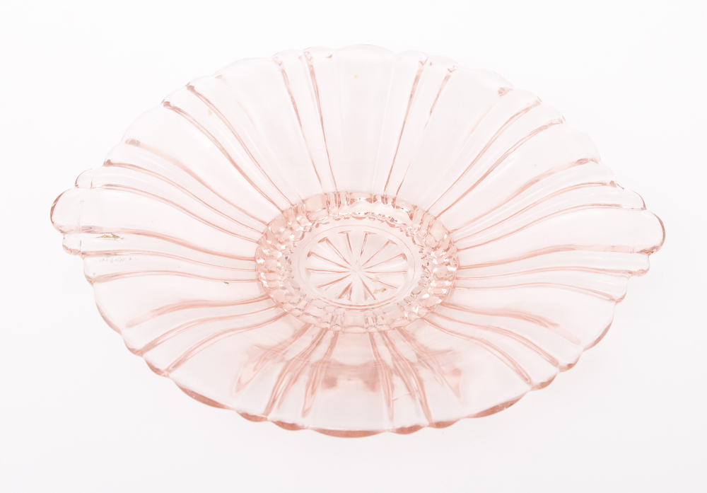 Collection of Pink Depression Glass