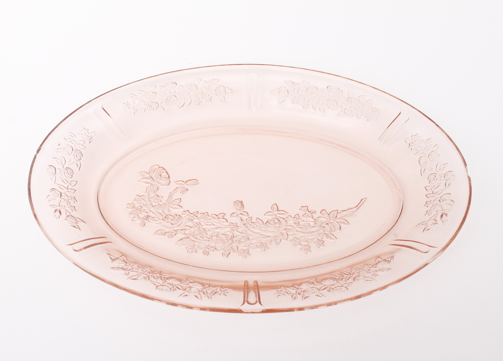 Collection of Pink Depression Glass
