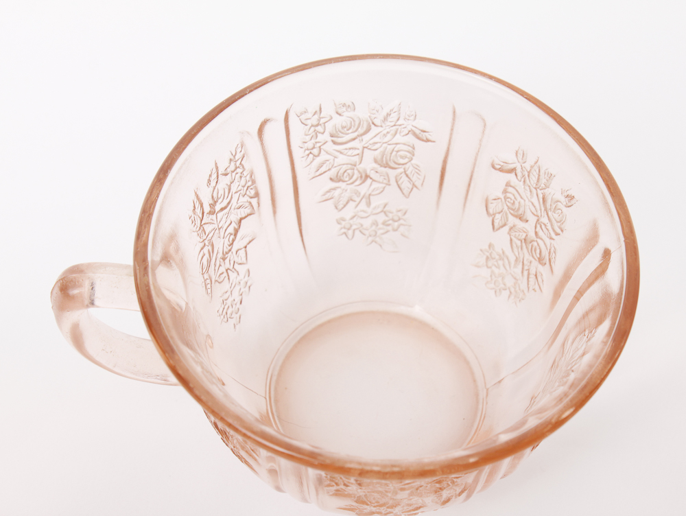 Collection of Pink Depression Glass