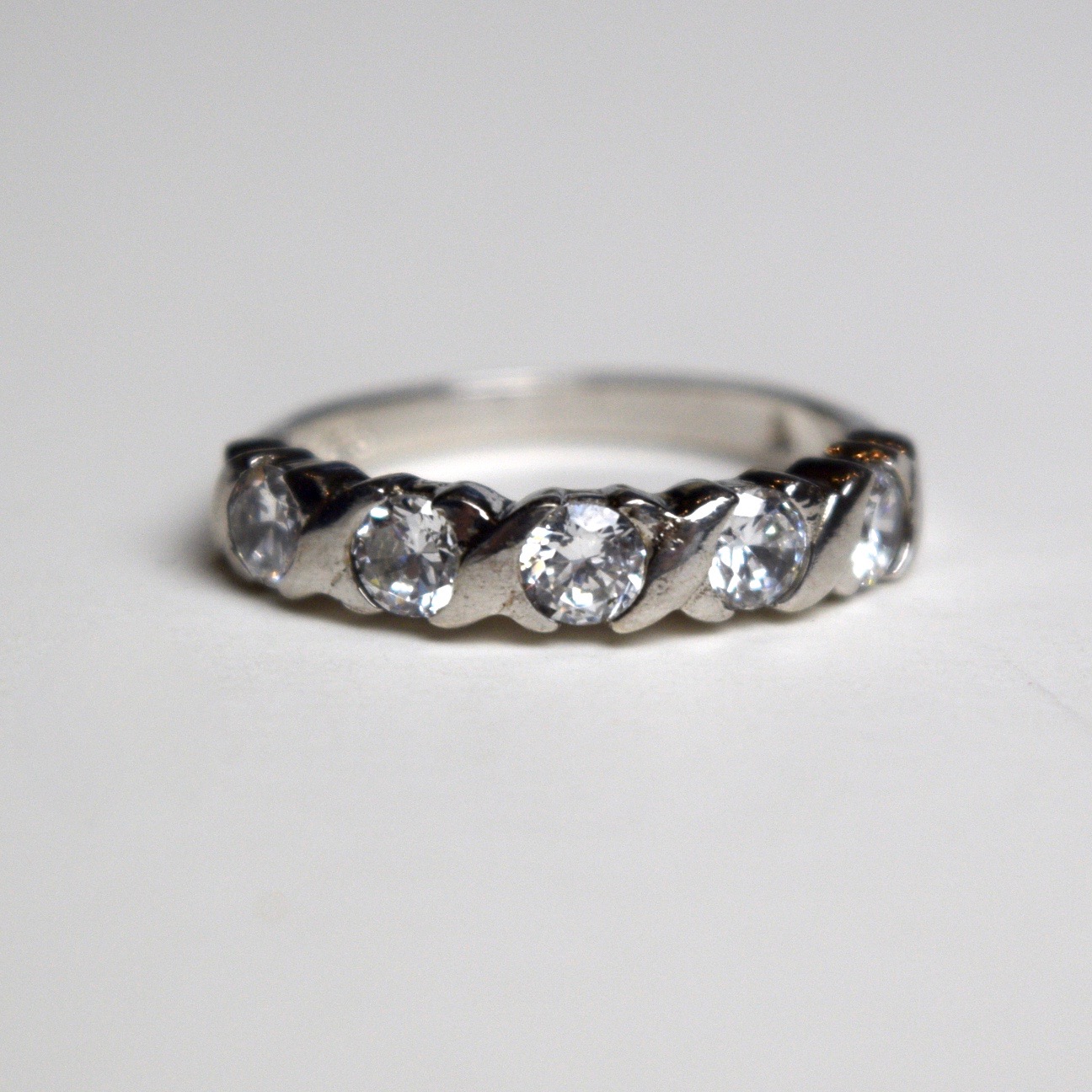 Cubic Zirconia and Sterling Silver Ring