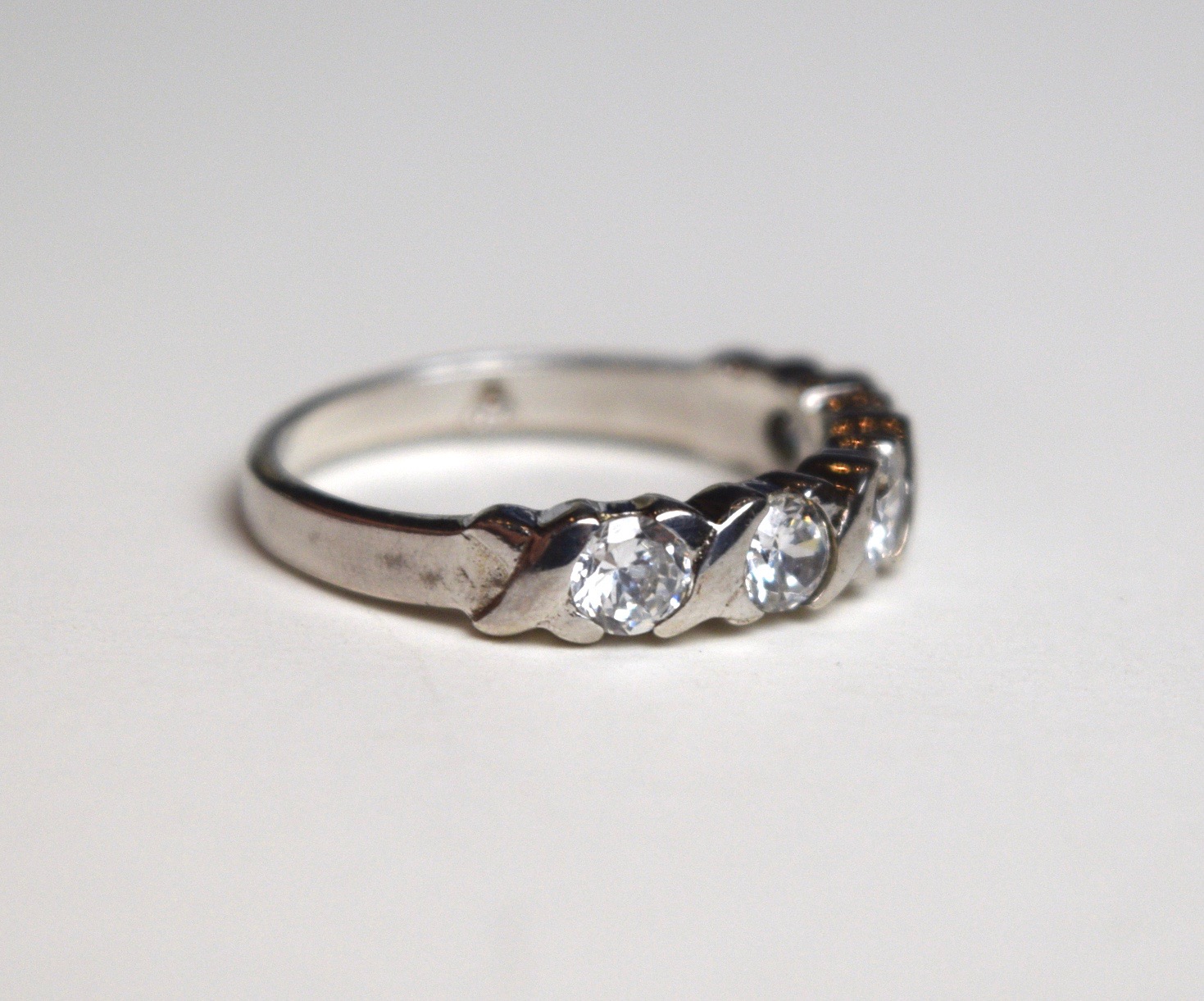 Cubic Zirconia and Sterling Silver Ring