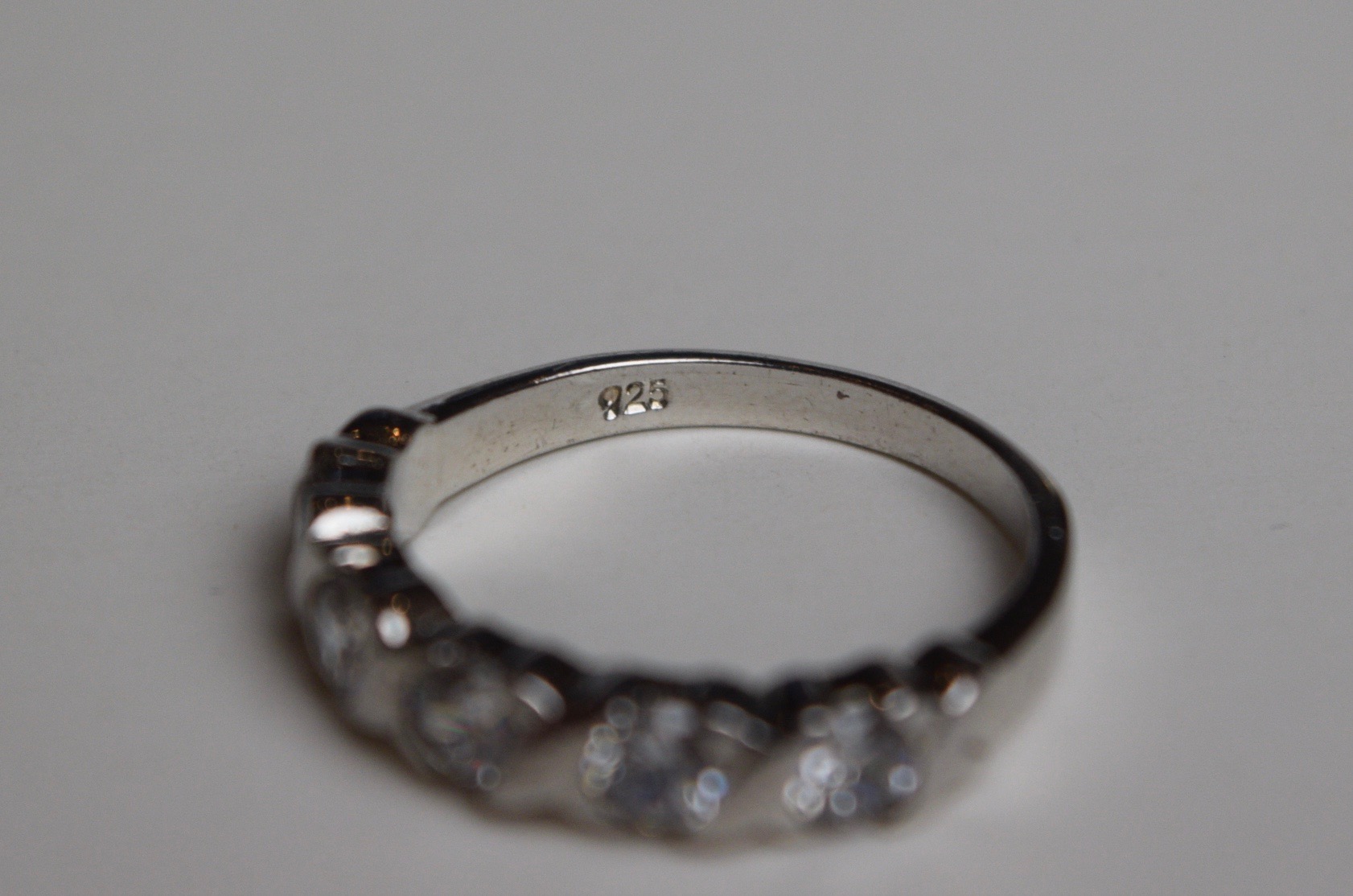 Cubic Zirconia and Sterling Silver Ring