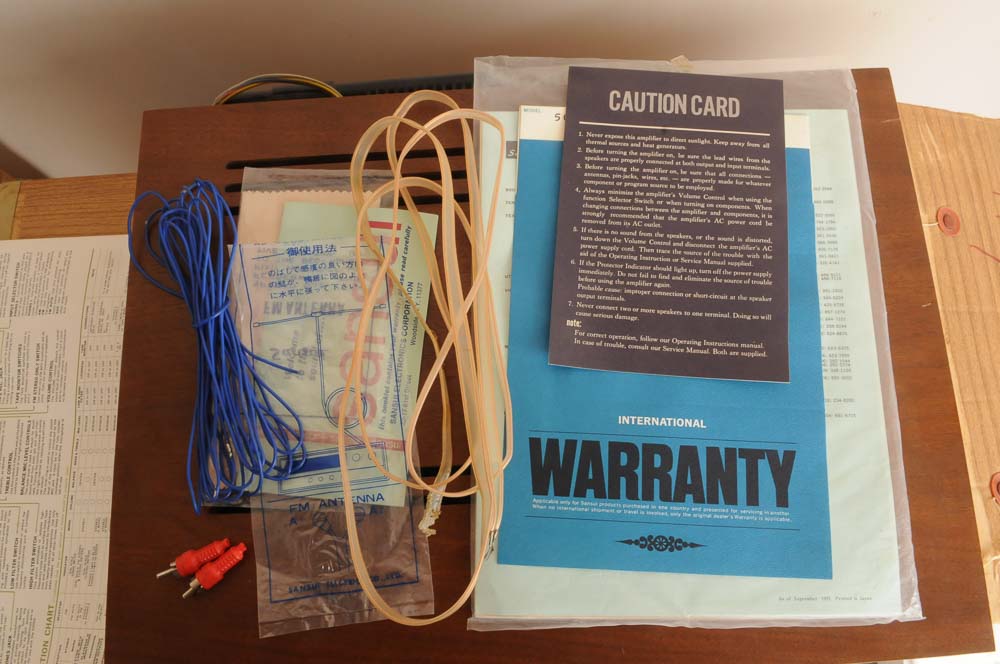 Vintage Sansui Tuner, Speakers and Turntable in Original Boxes