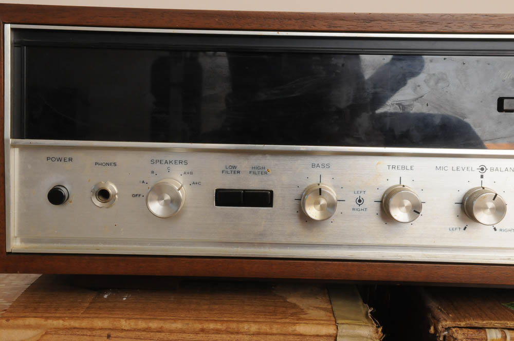 Vintage Sansui Tuner, Speakers and Turntable in Original Boxes