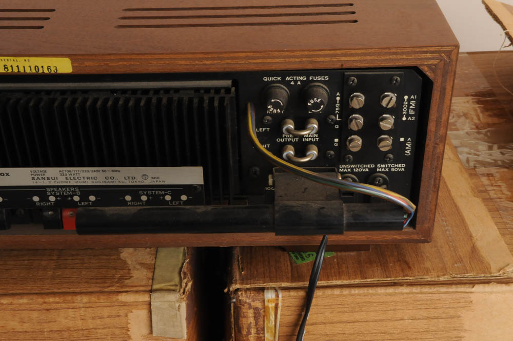 Vintage Sansui Tuner, Speakers and Turntable in Original Boxes