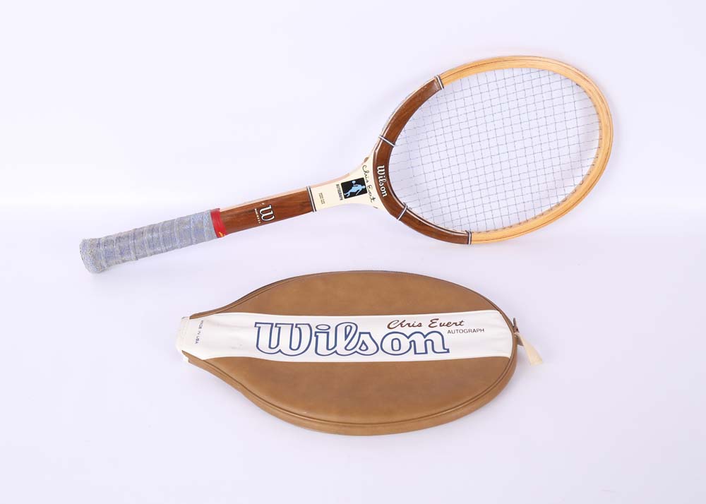 Vintage Chris Evert Wilson Wood Frame Tennis Racket