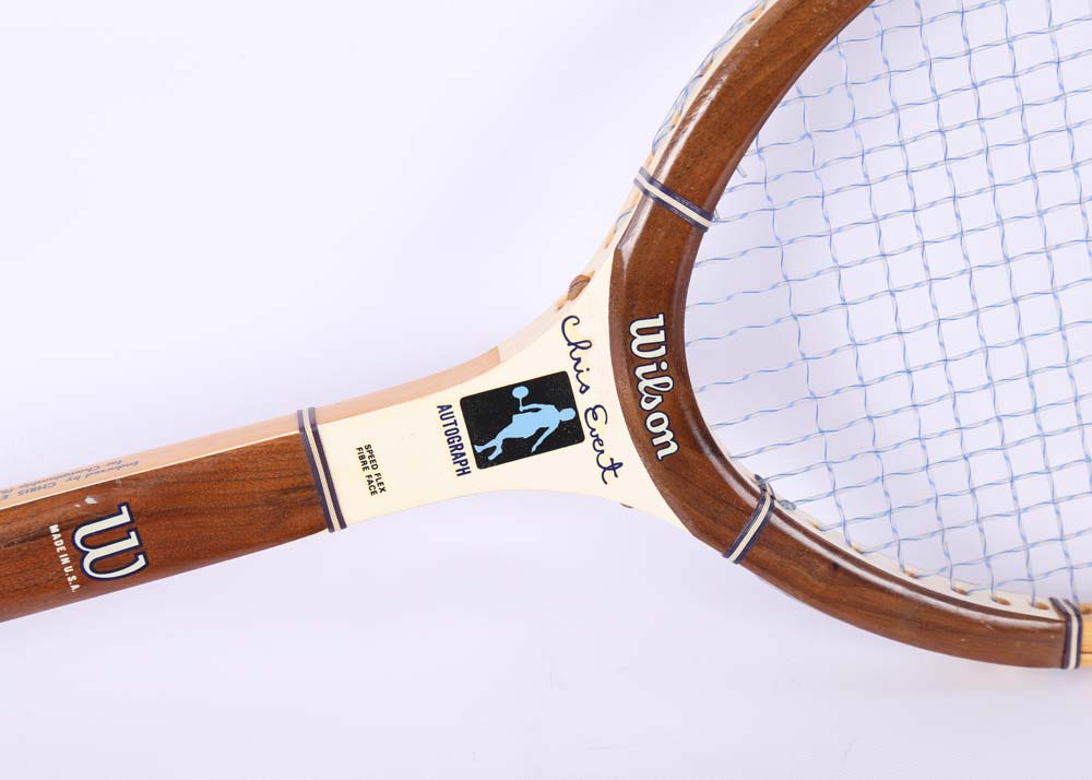 Vintage Chris Evert Wilson Wood Frame Tennis Racket