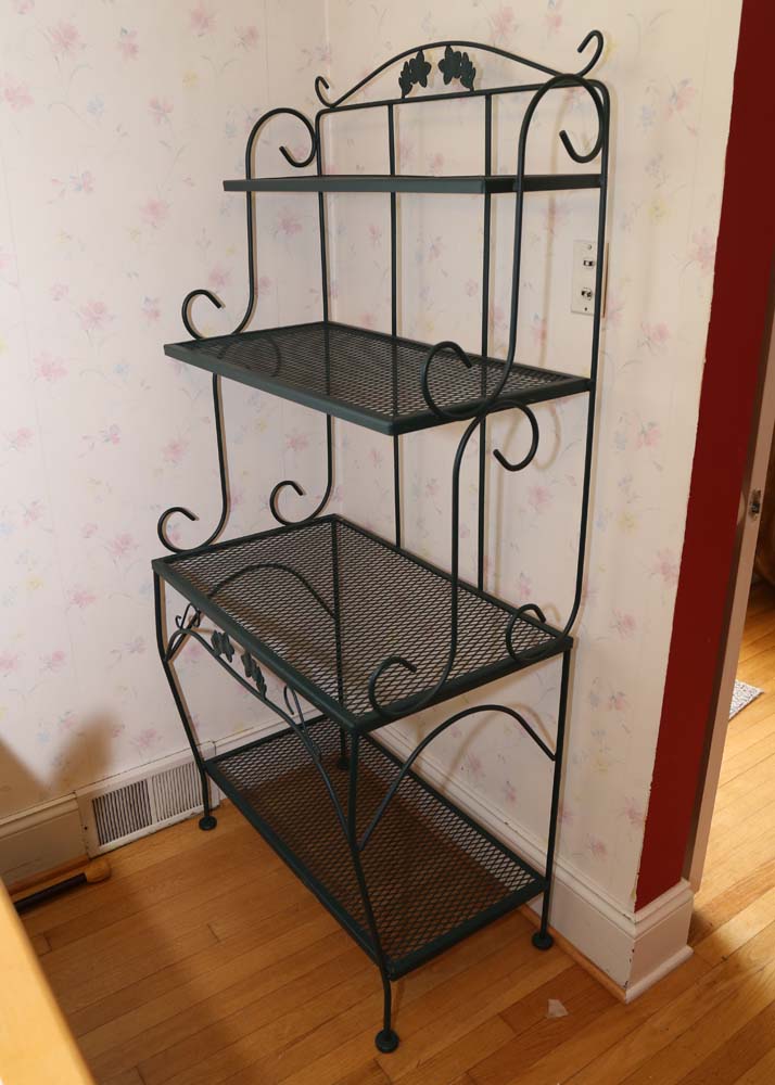 Forest Green Baker's Rack