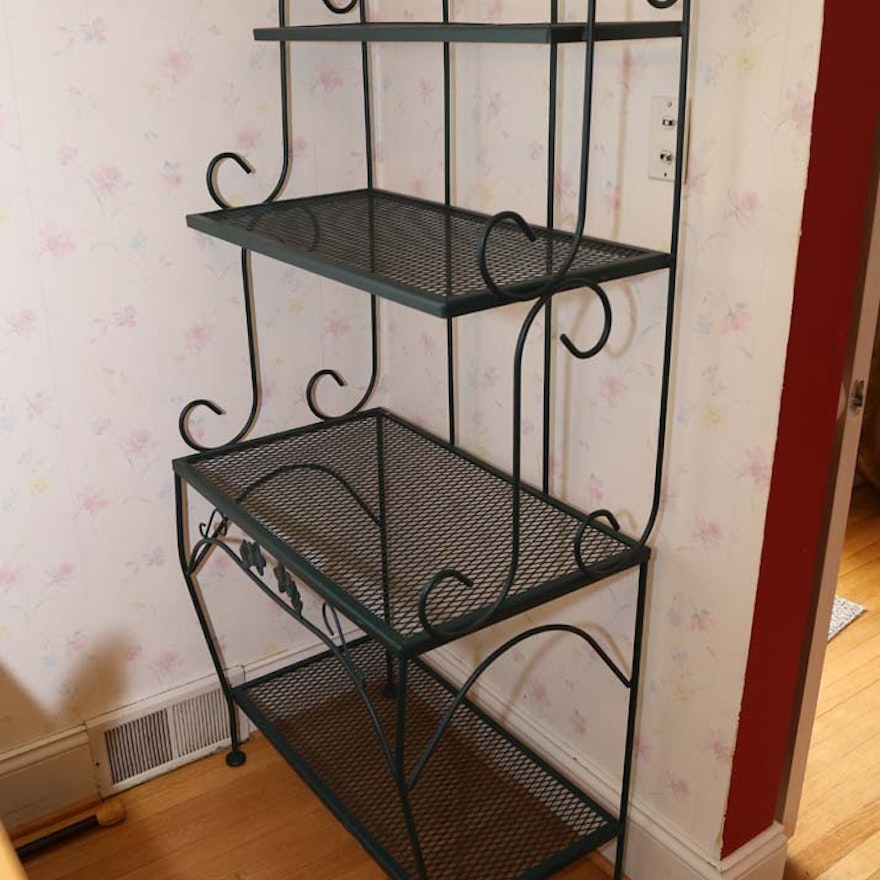 Forest Green Baker's Rack