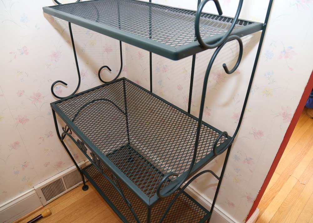 Forest Green Baker's Rack