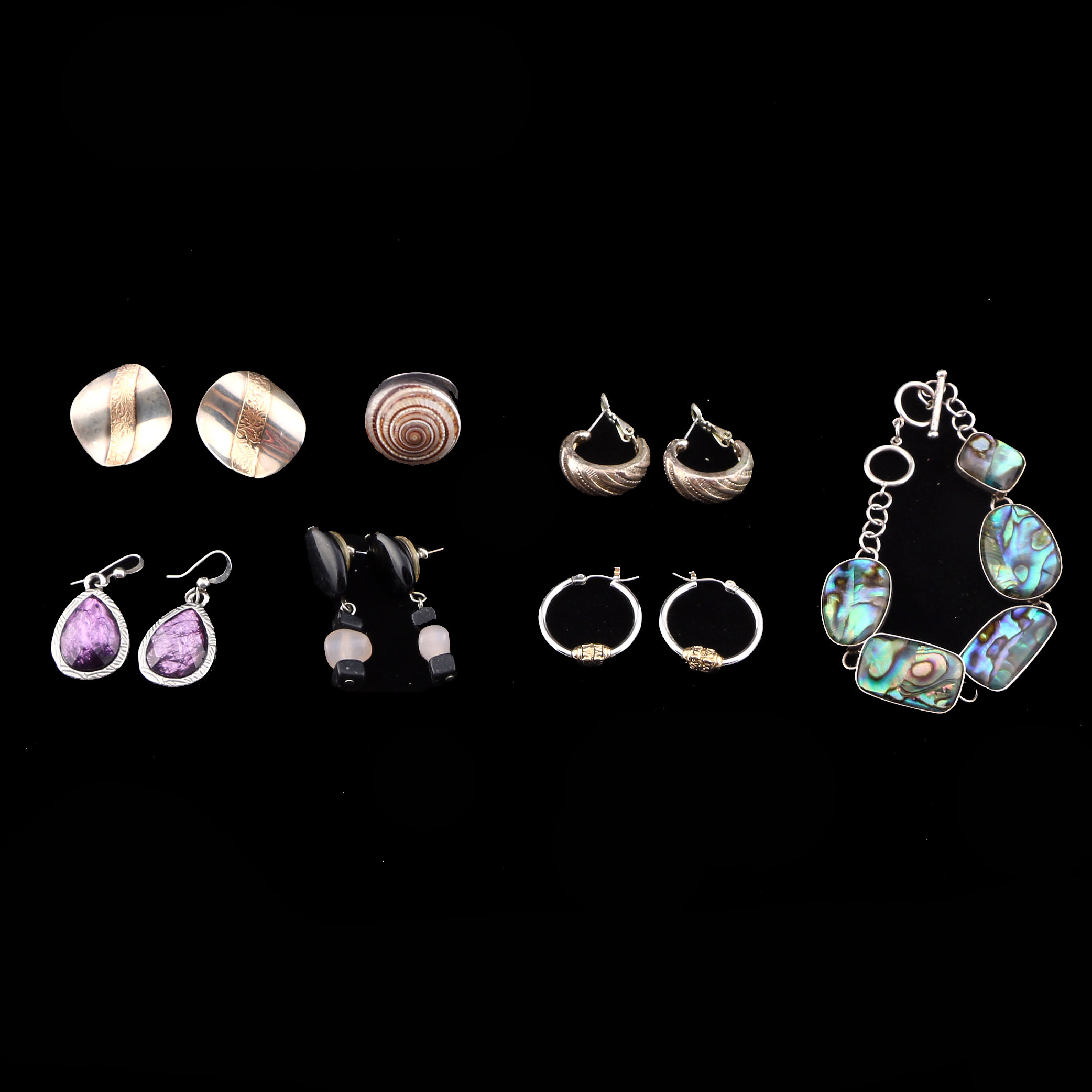 Assortment of Silver Tone Jewelry