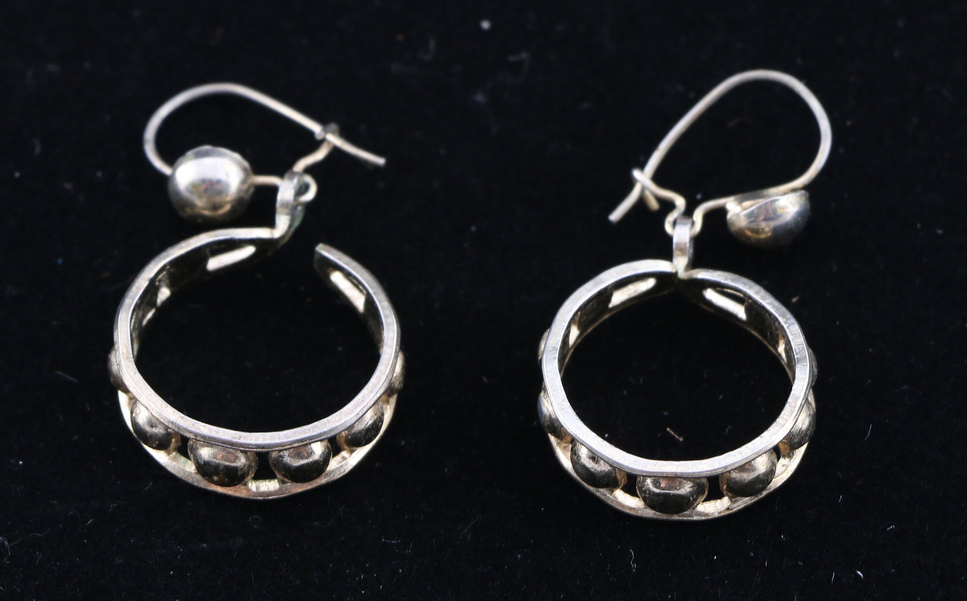 Collection of Purple and Silver Tone Earrings