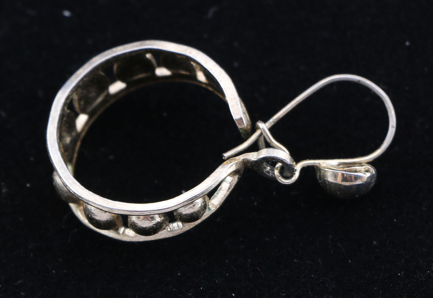 Collection of Purple and Silver Tone Earrings