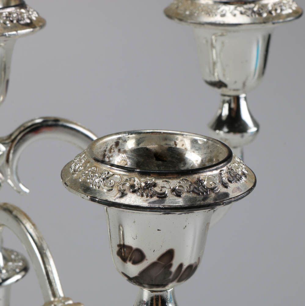 Pair of Silver Plate Candelabras